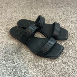 Dolce Vita Black Slide Sandals Shoes Size 11 Two Strap